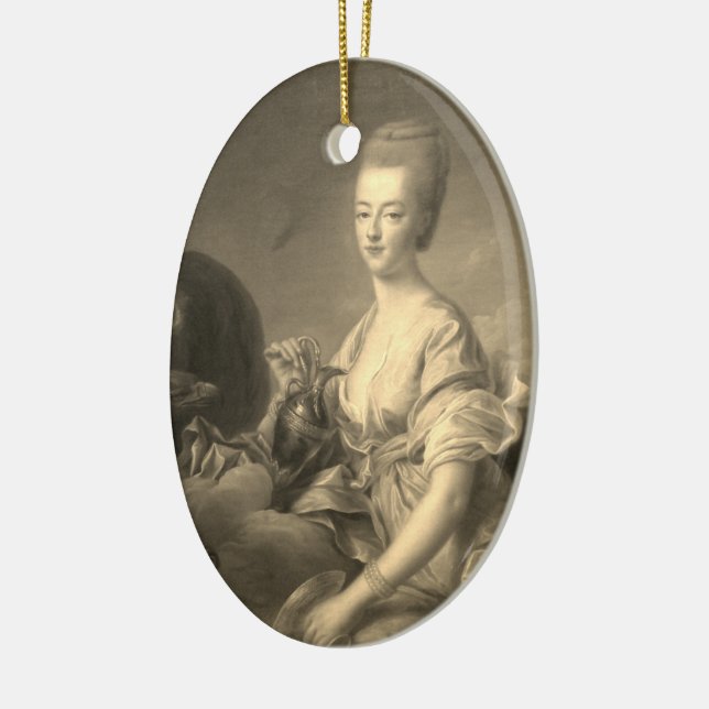 Marie Antoinette - Drouais shabby chic Ceramic Tree Decoration (Left)