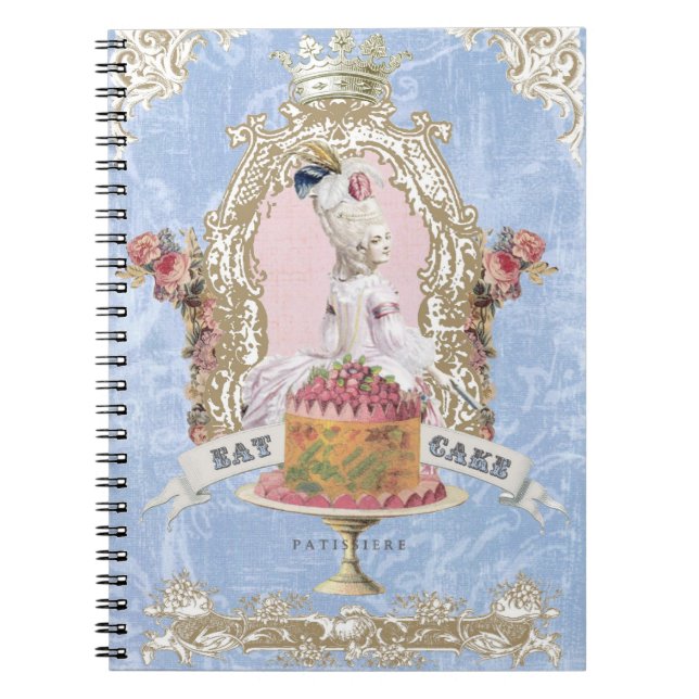 Marie Antoinette-Eat Cake...notebook Spiral Notebook (Front)