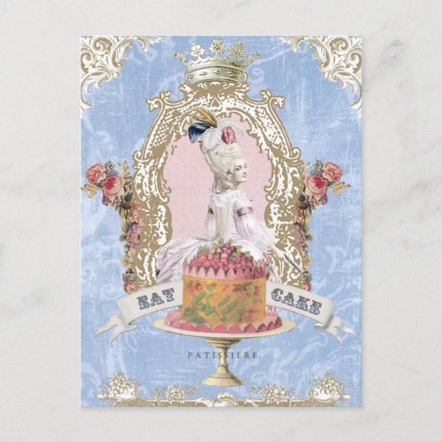 Marie Antoinette-Eat Cake...postcard Postcard (Front)