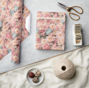 Marie Antoinette Floral  Wrapping Paper