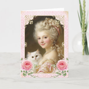 Marie Antoinette,French,Paris,cat,portrait,カード Thank You Card