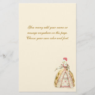 Marie Antoinette French Poodle Stationery