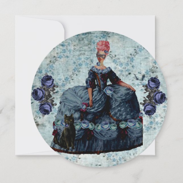 Marie Antoinette Halloween Gala Card (Front)