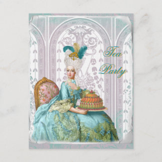 Marie Antoinette in Aqua Invitation