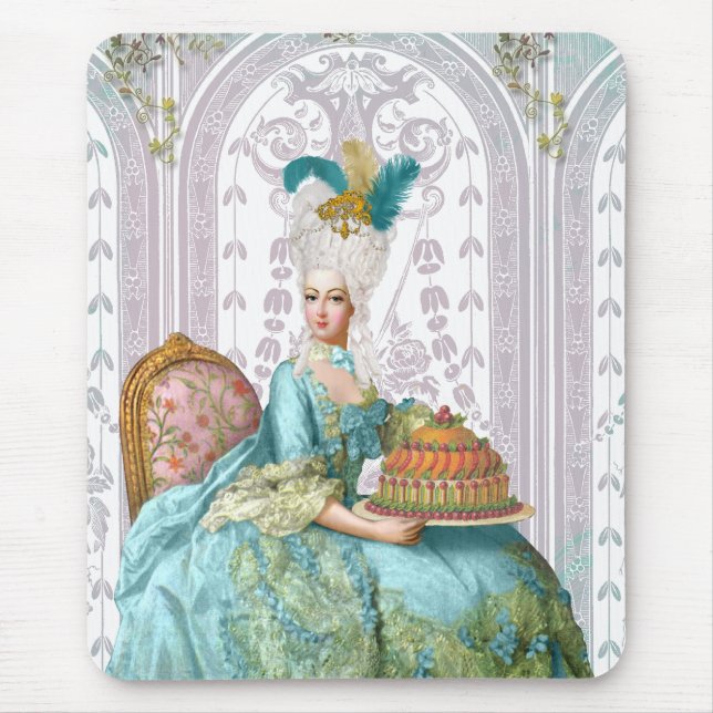 Marie Antoinette in Aqua Mouse Pad (Front)