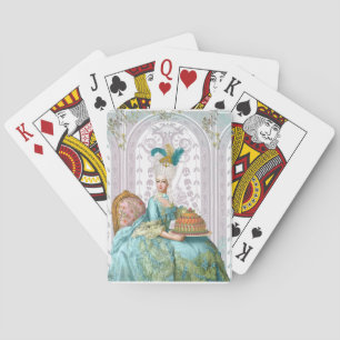 Marie Antoinette in Aqua Playing Cards