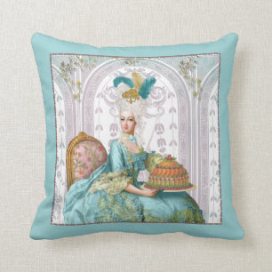Marie Antoinette in Aqua with Cake Cushion