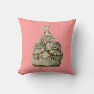 Marie Antoinette in Extravagant Dress Pillow