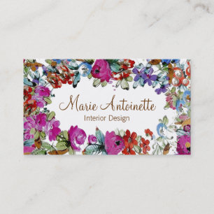 Marie Antoinette in Flowers ~ Business Cards