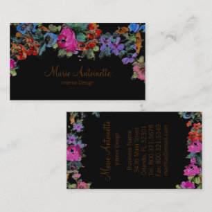 Marie Antoinette in Flowers ~ Business Cards