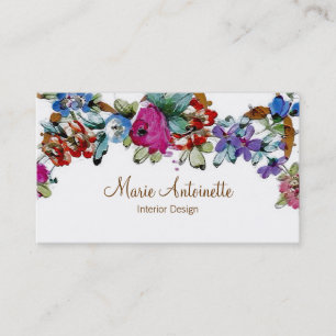 Marie Antoinette in Flowers ~ Business Cards