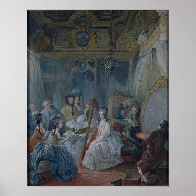 Marie Antoinette  in her chamber at Versailles Poster (Front)