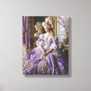 Marie Antoinette Lavender Queen Canvas Print