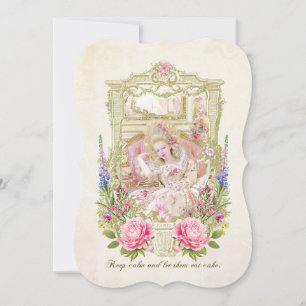 Marie Antoinette let them eat cake invitation