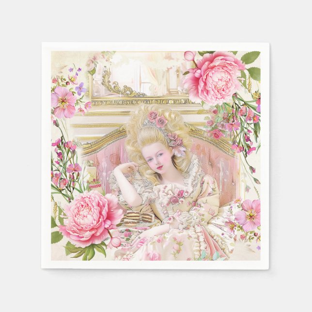 Marie Antoinette let them eat cake Napkin (Front)