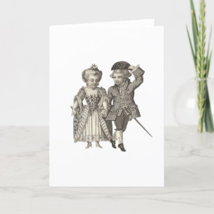 Marie Antoinette Louis XVI Vintage Costumes Card