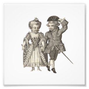 Marie Antoinette Louis XVI Vintage Costumes Photo Print