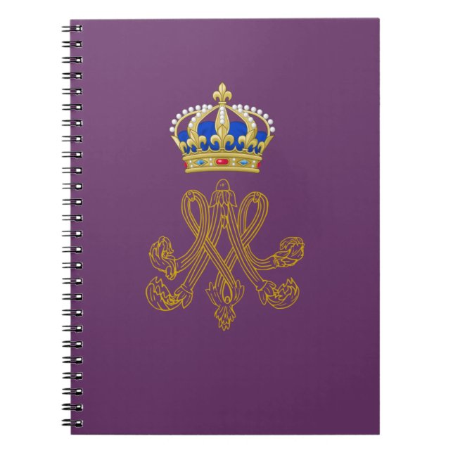 Marie Antoinette Monogram Spiral Notebook (Front)