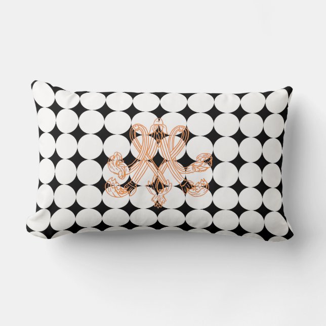 Marie Antoinette – Monogramm – Monogram initials Lumbar Cushion (Front)