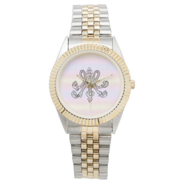 Marie Antoinette Monogramm – Royal Monogram pastel Watch (Front)