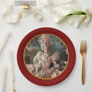Marie Antoinette Paper Plate