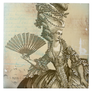 Marie Antoinette Parchment Art Tile