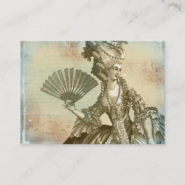 Marie Antoinette Parchment Business Cards (Front)