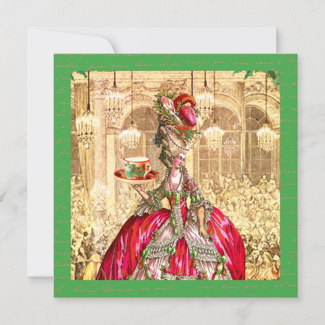 Marie Antoinette Party Invitation (Front)