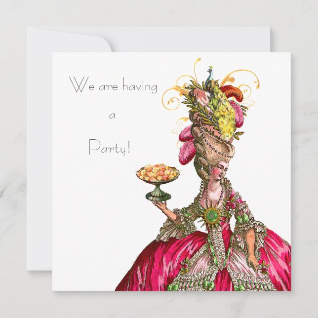 Marie Antoinette peacock and cake (Front)