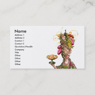Marie Antoinette & Peacock Pastry Business Cards