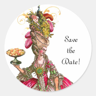 Marie Antoinette Peacock "Save the Date" Stickers