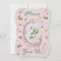 Marie Antoinette Petite Strawberry Invitations