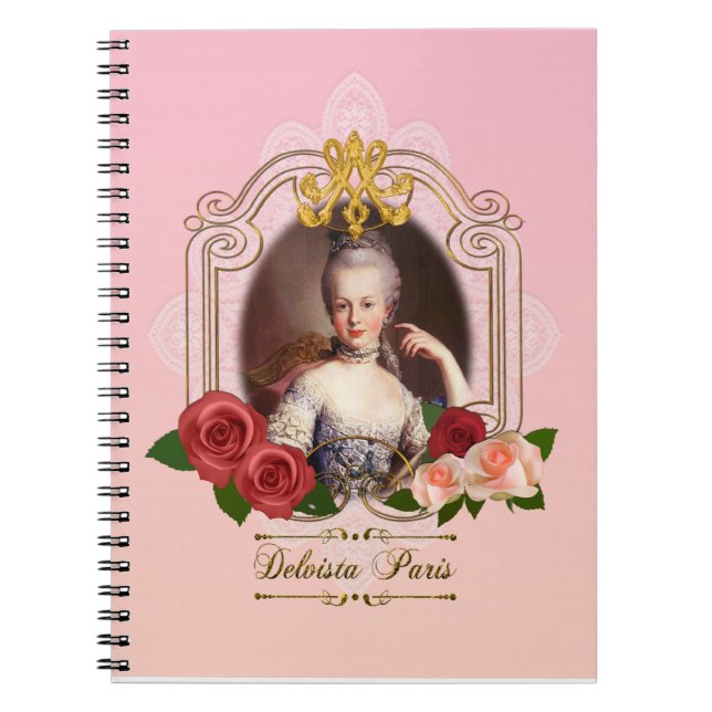 Marie Antoinette Portrait Notebook Pink (Front)