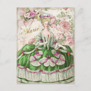 Marie Antoinette Portrait Postcard Bouquet