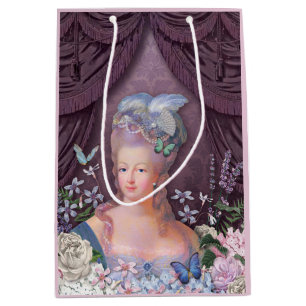 Marie Antoinette Purple Floral Medium Gift Bag