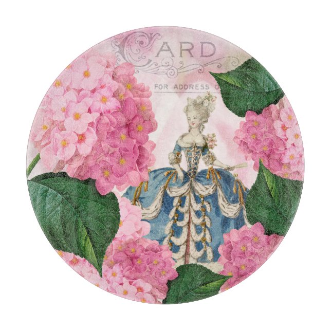 Marie Antoinette Redoute Round Cutting Board (Front)
