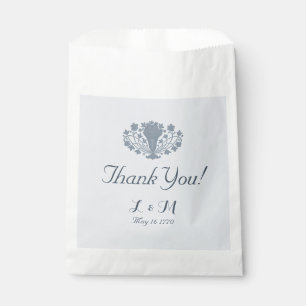 Marie Antoinette Rococo Dusty Blue Thank You Favour Bags