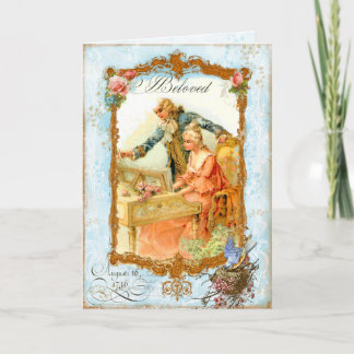 Marie Antoinette Romantic Couple Card