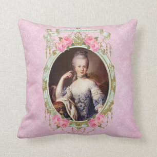 Marie Antoinette Rose Pink Damask Pillow cushion
