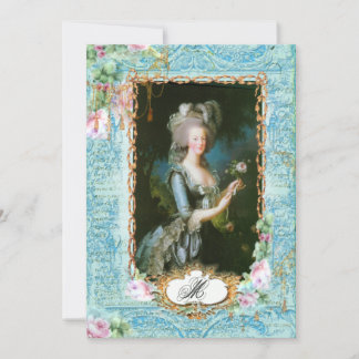 Marie Antoinette Roses & Lace Invitation Card