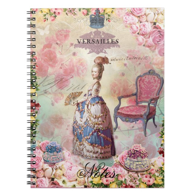 Marie Antoinette Spiral Notebook (Front)
