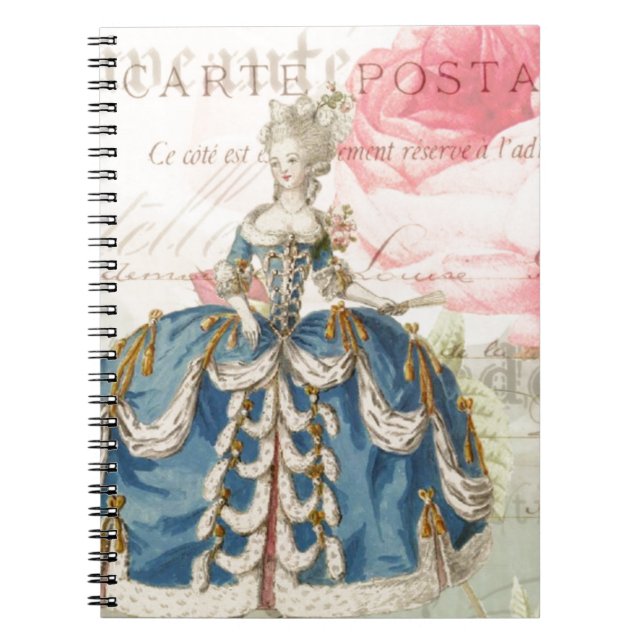 Marie Antoinette Spiral Notebook (Front)