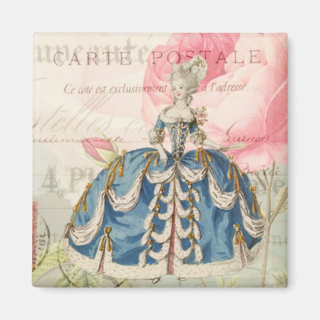 Marie Antoinette Square Magnet (Front)