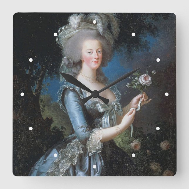 Marie Antoinette Square Wall Clock (Front)