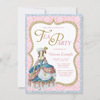 Marie Antoinette Tea Party Invitation