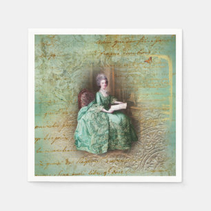 Marie Antoinette Teal Napkin