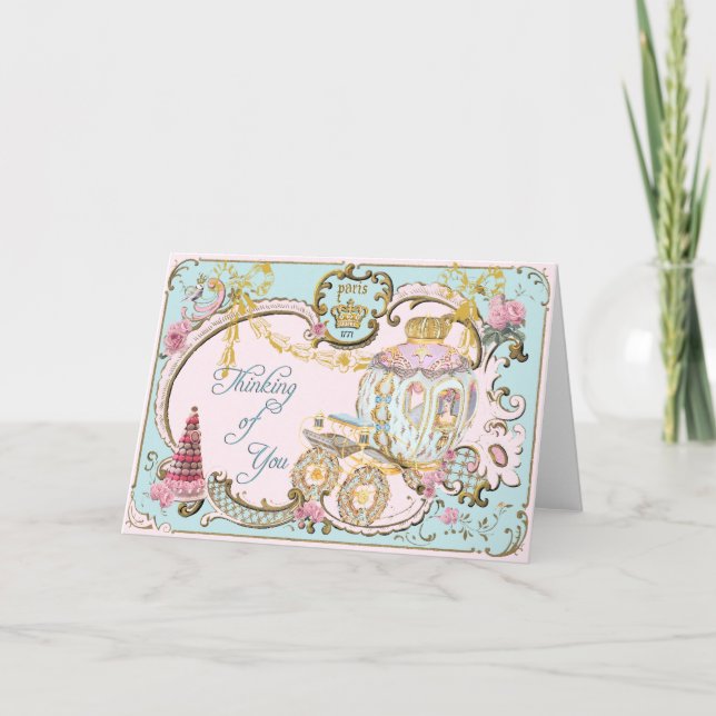 Marie Antoinette "Thinking of You" Rose Card (Front)