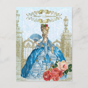Marie Antoinette Versailles Blue Postcard