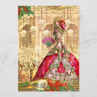 Marie Antoinette Versailles Christmas Tea Party Invitation