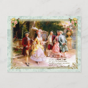 Marie Antoinette Versailles Garden Postcard